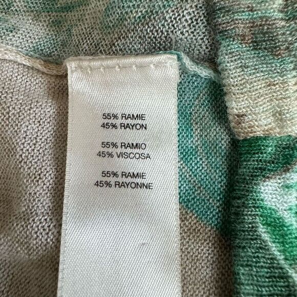 Chico’s paisley floral ramie blend open front cardigan fit like size L - Picture 5 of 8